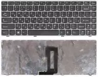Клавиатура для ноутбука Lenovo IdeaPad Z450, Z460, Z460A, Z460G, черная с серой рамкой
