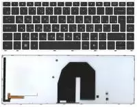 Клавиатура для ноутбука HP ProBook 5330, черная рамка, серебристая с подсветкой