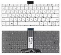Клавиатура для ноутбука HP Stream 14-AX, белая без рамки горизонтальный Enter