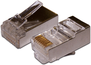 Коннектор RJ45 STP 8P8C, универсальный, cat.5e, 100 шт. в банке