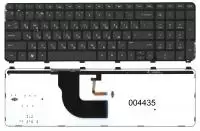 Клавиатура для ноутбука HP Pavilion DV7-7000, черная с подсветкой с рамкой
