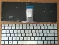 Клавиатура для ноутбука HP Pavilion 14-bs, 14-br, 14-bf, 14-bk серебряная, с подсветкой