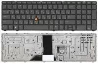 Клавиатура для ноутбука HP EliteBook 8770W темно-серая без рамки с указателем