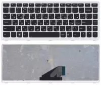 Клавиатура для ноутбука Lenovo IdeaPad U310, черная с серой рамкой