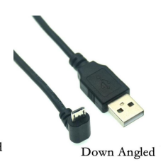 Кабель USB Type A на Micro USB угол вниз 0,25 м