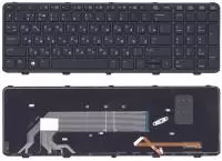 Клавиатура для ноутбука HP 450 G2, черная с рамкой и подсветкой