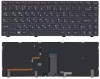 Клавиатура для ноутбука Lenovo IdeaPad Y480, черная с подсветкой