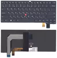 Клавиатура для ноутбука Lenovo ThinkPad T460P, черная с подсветкой