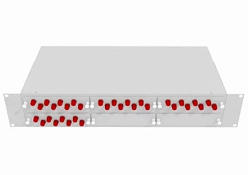 Кросс оптический стоечный 19", 32 FC/UPC адаптера, одномодовый, 2U, серый, укомплектованный, TopLAN