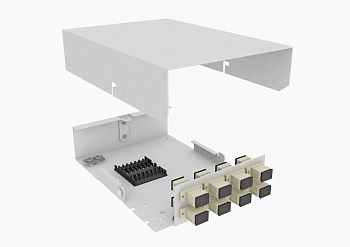 Кросс оптический, настенный, 8 SC адаптеров, многомодовый (50/125), TopLAN, укомплектованный