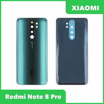 Задняя крышка для телефона Xiaomi Redmi Note 8 Pro со стеклом камеры (зеленый)