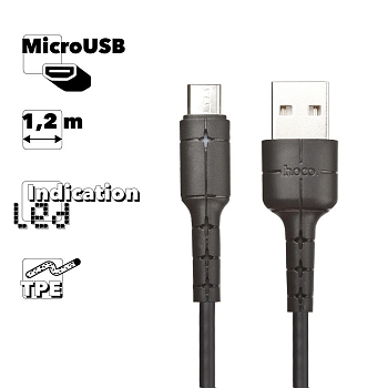 USB кабель Hoco X30 Star Charging Data Cable For MicroUSB, 1.2 м, черный