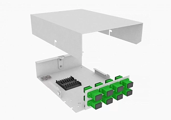 Кросс оптический, настенный, 8 SC/APC адаптеров, одномодовый, TopLAN, укомплектованный