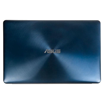 Крышка экрана (матрицы) Asus UX550GD, UX550GE, UX550GDX, UX580GD, UX580GDX, UX580GE, UX550VD, UX550VE металлическая синяя с рамкой и петлями с разбора