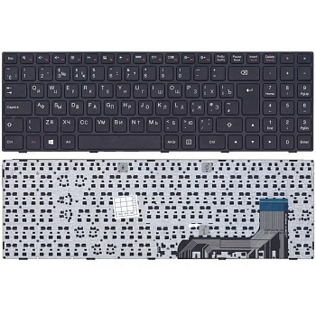 Клавиатура для ноутбука Lenovo IdeaPad 100-15IBY, B50-10, B5010, черная, с рамкой
