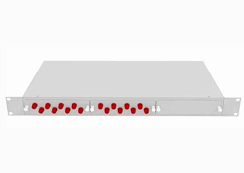 Кросс оптический стоечный 19", 16 FC/UPC адаптеров, одномодовый, 1U, серый, укомплектованный, TopLAN