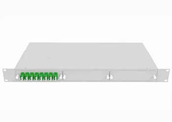 Кросс оптический стоечный 19", 16 LC/APC адаптеров, одномодовый, 1U, серый, укомплектованный, TopLAN