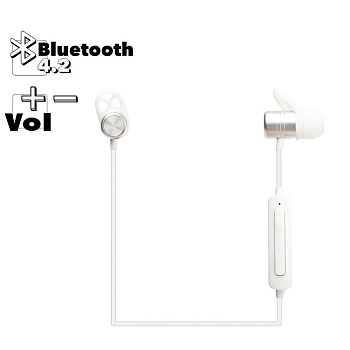 Bluetooth гарнитура Hoco ES14 Plus Breathing Sound Sports Bluetooth Headset стерео, серебро