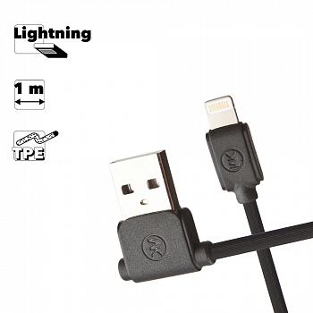 USB кабель WK Juazi Lightning 8-pin, 1м, TPE (черный)