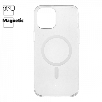 Защитная крышка для iPhone 12 Pro Max "Clear Case" MagSafe TPU (прозрачная)