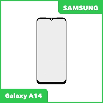 Стекло + OCA плёнка для переклейки Samsung A14 (черный)