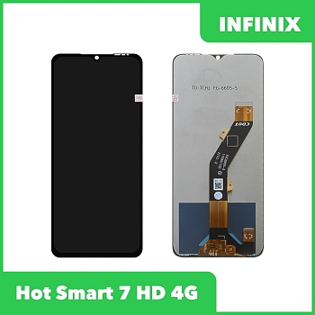 LCD дисплей для Infinix Hot Smart 7 HD 4G в сборе с тачскрином (черный)