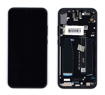 Модуль (матрица + тачскрин) для Asus ZenFone 5Z (ZS620KL), черный, с рамкой