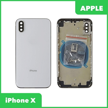 Корпус для телефона Apple iPhone X, в сборе, белый