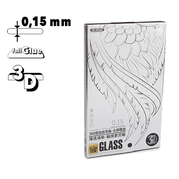 Защитное стекло WK Angel Series Tempered Glass High Clear для телефона Apple iPhone X, XS с рамкой, черное