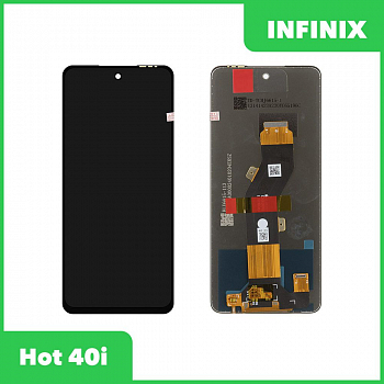 LCD дисплей для Infinix Hot 40i с тачскрином (черный) 100% оригинал