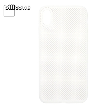 Силиконовый чехол "LP" для Apple iPhone XS Max "Silicone Dot Case", белый (коробка)