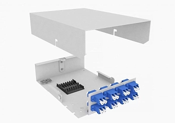 Кросс оптический, настенный, 16 LC/UPC адаптеров, одномодовый, TopLAN, укомплектованный