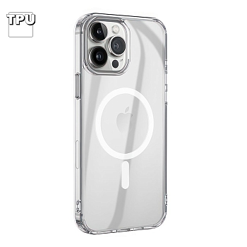 Чехол HOCO Magnetic для Apple iPhone 15 Pro Max, TPU (прозрачный)