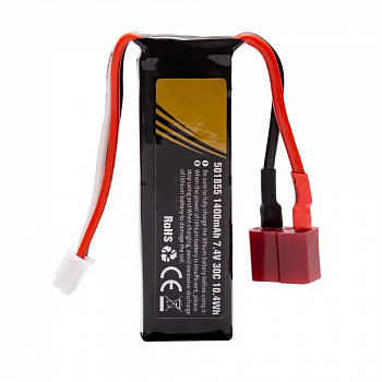 Аккумулятор Li-Pol 7.4v 501855 1400mah разъем T-plug