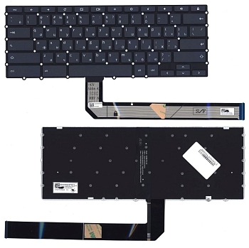 Клавиатура для ноутбука Lenovo Yoga ChromeBook C630, черная с подсветкой