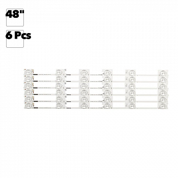 Светодиодная подсветка для телевизоров 48" 35018539, 35019741, 35019862 (комплект 6 шт)