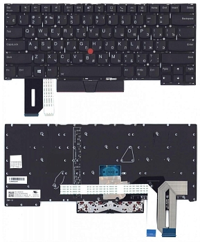 Клавиатура для ноутбука Lenovo ThinkPad T14s, черная с подсветкой