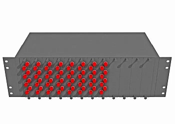 Кросс оптический стоечный 19", 64 FC/UPC адаптеров, одномодовый, 3U, черный, укомплектованный, TopLAN