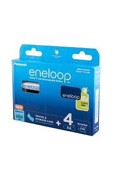 Panasonic eneloop BK-3MCDEC4BE 2000мАч AA + футляр BL4