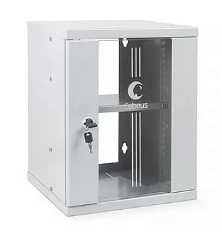 Cabeus WSC-8U Шкаф телекоммуникационный настенный 10" 8U 326x300x405mm (ШхГхВ) дверь стекло