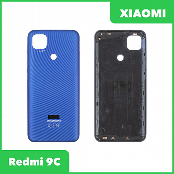 Задняя крышка для телефона Xiaomi Redmi 9C со стеклом камеры (синий)