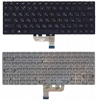 Клавиатура для ноутбука Asus UX333F, черная с подсветкой