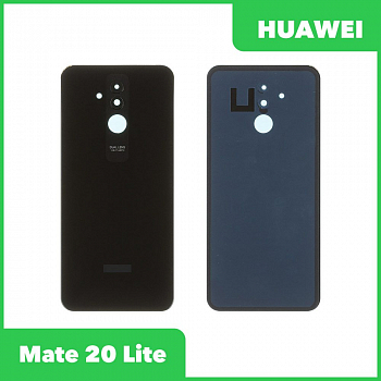 Задняя крышка для телефона Huawei Mate 20 Lite (SNE-LX1) со стеклом камеры (черный)