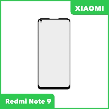 Стекло + OCA пленка для переклейки Xiaomi Redmi Note 9, черный