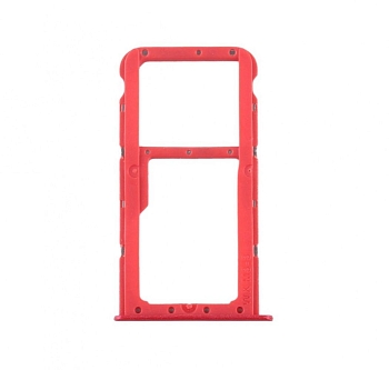 Держатель (лоток) SIM-карты для Huawei Honor 7X, красный