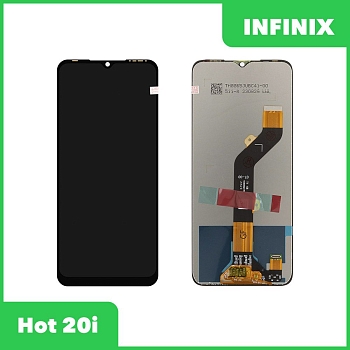 LCD дисплей для Infinix Hot 20i в сборе с тачскрином, 100% оригинал (черный)