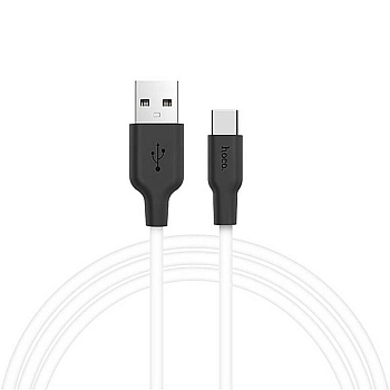 Кабель USB HOCO X21 Silicone, USB - Type-C, 2А, 1 м, белый