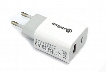 Блок питания (сетевой адаптер) Quick Charge 2-Port QC 3.0 USB+Type-C USB 18W (YDS-TC018-011)