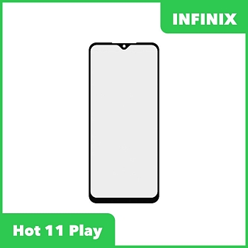 Стекло + OCA пленка для переклейки Infinix Hot 11 Play (черный)