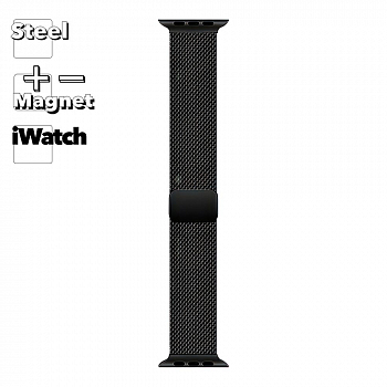 Ремешок HOCO iWatch WA26 May 38/40/41 мм миланский магниный (черный)